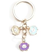 SHTALHST Lambs Keychain Cute Sheep Flock Keycharm for Women Animal Lover Gift Keyring for Girls K...