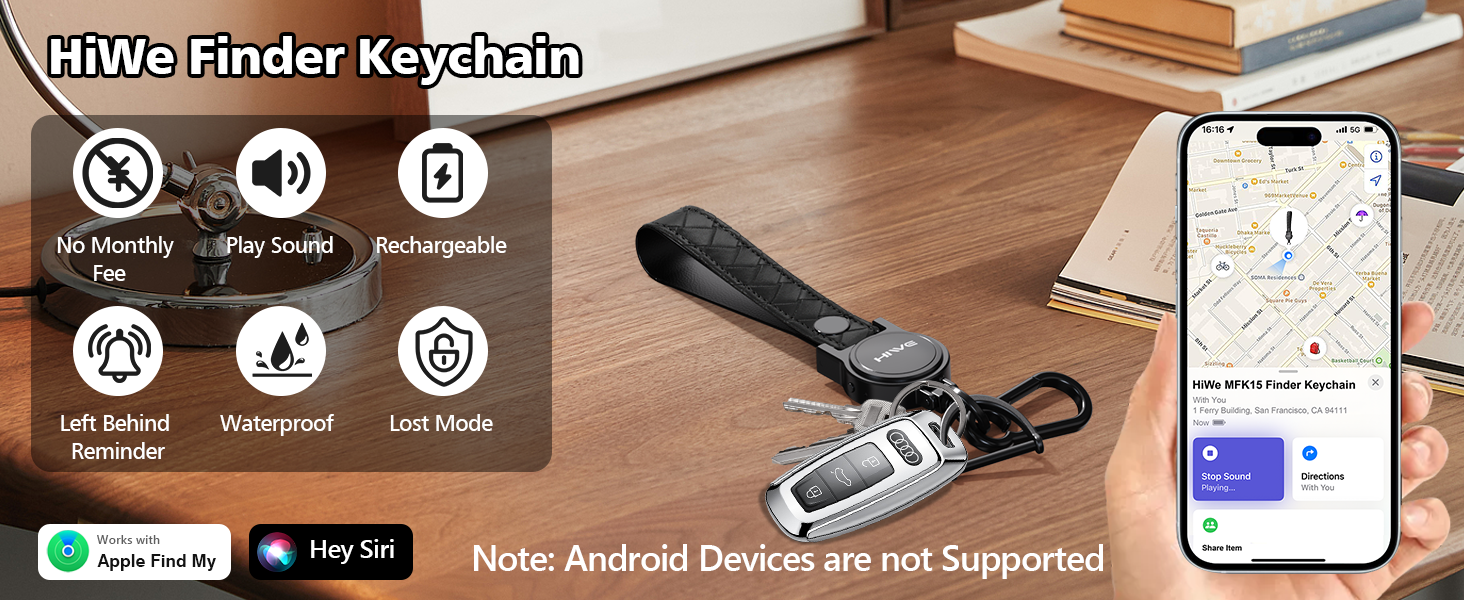 Anti-Lost Keychain works with Find My