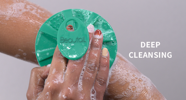 BEAUTAIL silicone body scrubber men women loofah bath accessories shower brush exfoliating brush