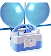 QIPUMP Balloon Pump Electric,110V 600W Balloon Blower Inflator Dual Nozzle Air Pump Balloons Infl...