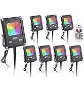 GLW 10W Low Voltage Landscape Lighting RGB Color Changing LED Landscape Lights Remote Control Wat...