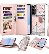 Njjex Wallet Case for Samsung Galaxy S24 FE 5G, for Samsung S24 FE 5G Case, [9 Card Slots] PU Lea...