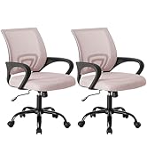 OLIXIS Office Desk Chair - Ergonomic Mid Back with Lumbar Support &amp; Rocking Mode, Height Adjustab...