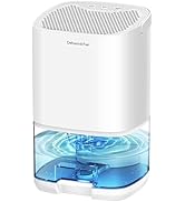 Dehumidifiers for Home 35OZ Small Dehumidifier for Bedroom 2500 Cubic Feet(350sq ft) with 7 LED L...