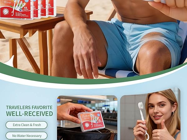 ALOSALUT 40 Pack Mini Travel Disposable Toothbrush