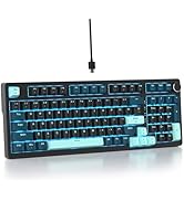 SbocKeeb 96% Wired Mechanical Gaming Keyboard,Gasket Structure RGB Backlit Keyboard,98 Key Hot Sw...