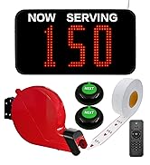 Take a Number System Wireless Calling System with Ticket Dispenser 3 Digit Ticket Roll (Q13+O1-N+...