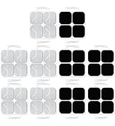Easy@home Compatible Re-useable 8 Individual 2"x2" TENS Unit Carbon Electrode Pads,Self-Adhesive ...
