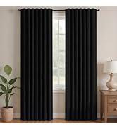 Deconovo Blackout Curtains for Bedroom, Living Room Curtains 84 Inches Long | Back Tab and Rod Po...