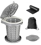 KPR Upgrade Retractable Portable Toilet Camping Toilet Lightweight and Height Adjustable Folding ...