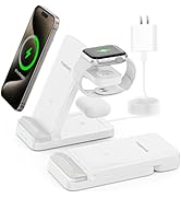 Wireless Charger, Tribone 3 in 1 Foldable Fast Charger for iPhone 16 15 14 13 12 11 Pro Max XR XS...