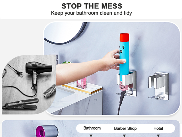 Hair Dryer Holder Wall Mount