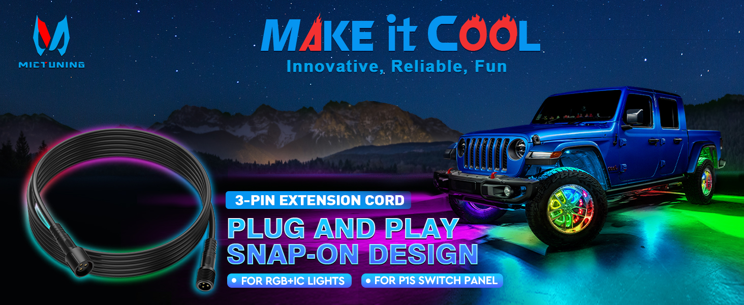 3 pin extension cable for switch panel