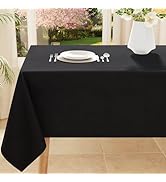 smiry Rectangle Table Cloth, Waterproof Anti Scratch Polyester Tablecloth, Decorative Washable Fa...