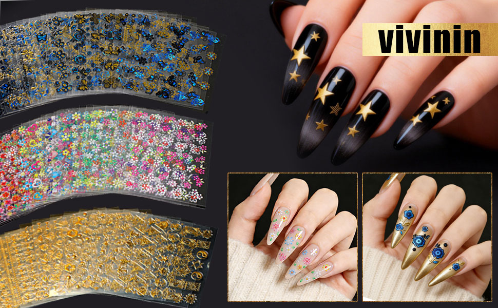 90 Sheets Nail Stickers for Nail Art DIY