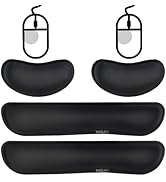 VAGAU Premium Keyboard Wrist Rest and Mouse Pad Wrist Support, Ergonomic Memory Foam Set for Offi...
