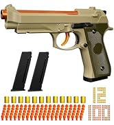 Shell Ejecting Toy Gun, Automatic Soft Bullet Toy Gun Pistol for Kids, Christmas Birthday Gifts f...