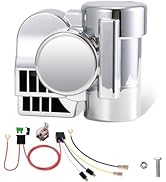 BANHAO Train Horn for Motorcycle Car Truck 12V 150dB Super Loud Air Horns Train Sound Car Horn Ki...