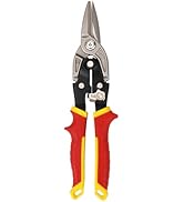 HURRICANE 10 inch Aviation Tin Snips, Heavy-Duty CR-M Metal Cutter, Non-Slip Grip &amp; Lock for Stra...
