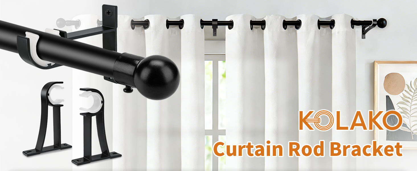curtain rod bracket 4 pack curtain rod holders curtain rod hooks drapery rod bracket for wall