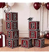 2026 Graduation Decorations, 4Pcs Graduation Boxes, So Proud of You and Class of 2026 Balloon Box...
