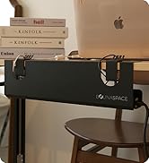 Black cable tray with clamp