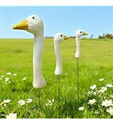 Mingzhang Garden Porch Goose Statues Decor 3PCS Goose Garden Stake Figurines for Outdoor Lawn Gar...