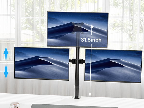 Triple Monitor Desk Mount
