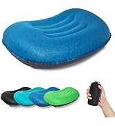 ATEPA Inflatable Camping Pillow, Ultralight Waterproof Travel Pillow with Ergonomic Support &amp; Lea...