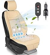 Paffenery 1Pcs Cooling Car Seat Cover Front Seat, 12V-24V Ventilated Cooling Car Seat Cushion, Co...