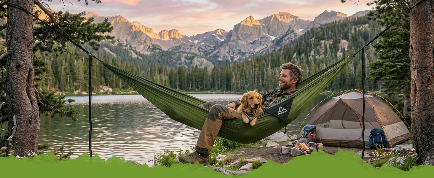 CROSSHIP Camping Hammock with Mosquito Net with Underquilt &amp;amp; Hammock Rain Fly Tarp