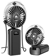 Gaiatop Portable Misting Fan, 180° Foldable Handheld, 3 Speeds USB Rechargeable, Spray Water Mist...