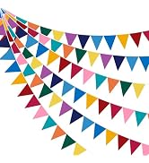 Pennant Banner Flags 6 Sets Party Banners for Wedding Birthday Party Home Outdoor Garden Hanging ...