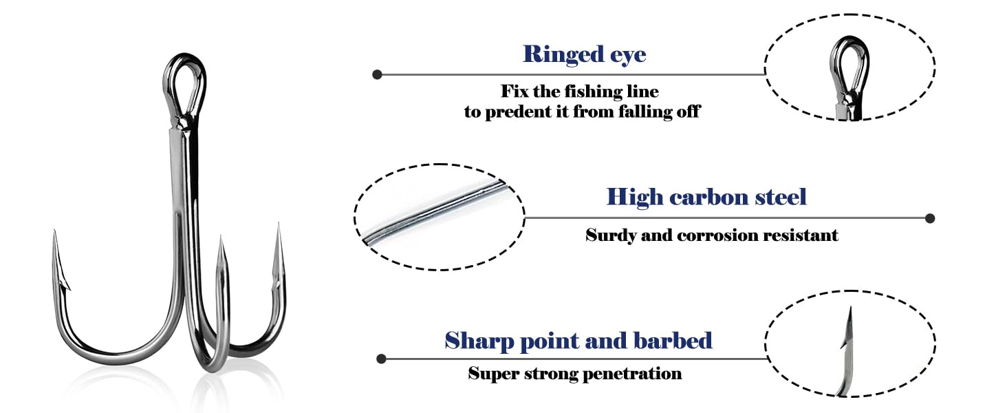 Treble Fishing Hooks
