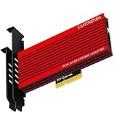 GLOTRENDS PA15 M.2 NVMe to PCIe 4.0 X4 Adapter for M.2 NVMe SSD, Extra Large Aluminum Heatsink, R...