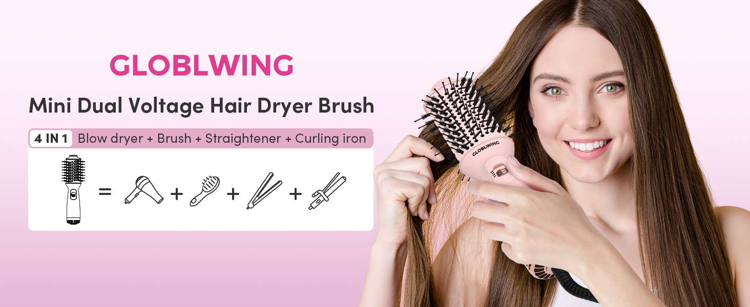 dual voltage hair dryer brush