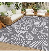 Outdoor Rug, Patio Rug, Plastic Straw Camping Rugs, Large Waterproof Area Rug and Mat for Outdoor...