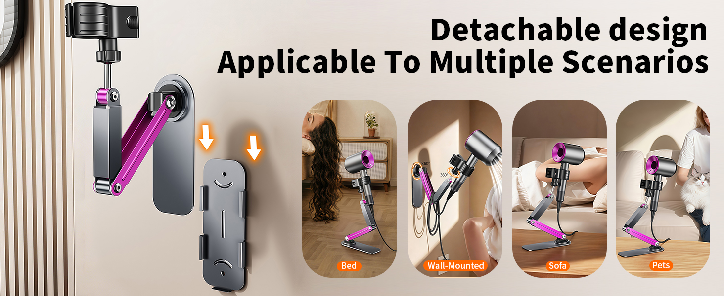 Hands-free hair dryer stand