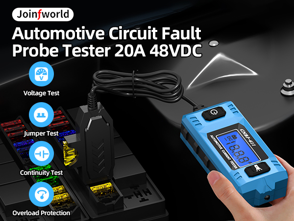 Joinfworld Automotive Circuit Fault Probe Tester 20A 48VDC