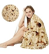 Burrito Tortilla Throw Blanket, 2.0 Double Sided Burritos Taco Tortilla Wrap Blankets for Adults ...