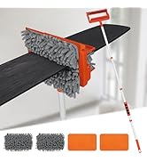 Qaestfy Ceiling Fan Cleaner Duster with 62.5‘’ Extendable Long Handle Ceiling Fan Blade Cleaning ...