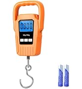 Digital Fish Scale Hanging Scale Fishing Scale,110lb/50kg Luggage Scale,Upgrade Large Handle &amp; Ba...