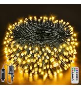 BrightChristmas 500 LED 164 FT Christmas Lights, Waterproof Outdoor String Lights with Remote and...