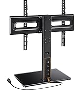 Perlegear Universal TV Stand with Power Outlet, Swivel TV Stand for 32-80 inch TVs up to 99 lbs, ...
