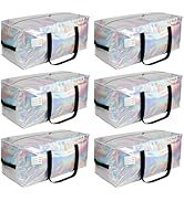 VTSVTS 6 Pack Extra Heavy Duty Large Moving Bags with Comfortable Handle &amp; Strong Zipper,Storage ...