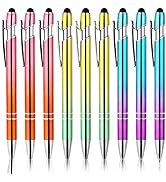 WY WENYUAN 9 Pieces Ballpoint Pens,Comfortable Writing Pens,Pretty Metal Stylus Pen,Black Ink Med...