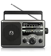 Greadio AM FM Portable Radio Transistor Radio with 3.5mm Earphone Jack, Hight/Low Tone Mode, Big ...