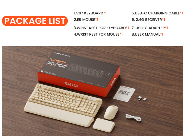 wireless keyboard and mouse combo with ergonomic wrist rest