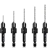 Gerywolf 16 pcs countersunk Drill bit Set, 3-in-1 Wood countersunk Drill bit Set, Suitable for 4,...
