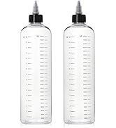 Segbeauty 16.9oz Hair Dye Bottles, Measured Twist-On Top Tip Cap Hair Color Squeeze Bottle with R...